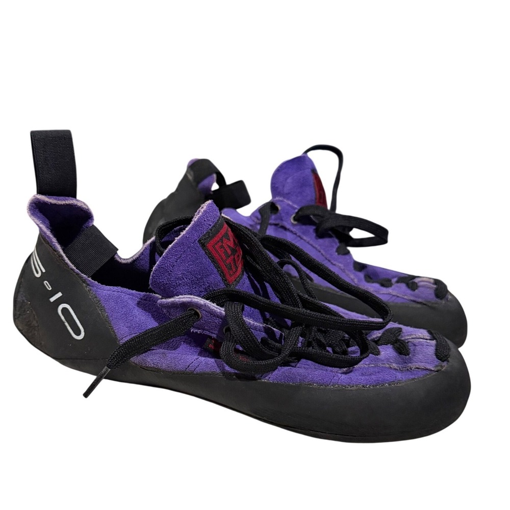 Five Ten 5.10 Purple Suede Stealth C4 Rubber Climbing Shoes Mens 9.5 Made in USA